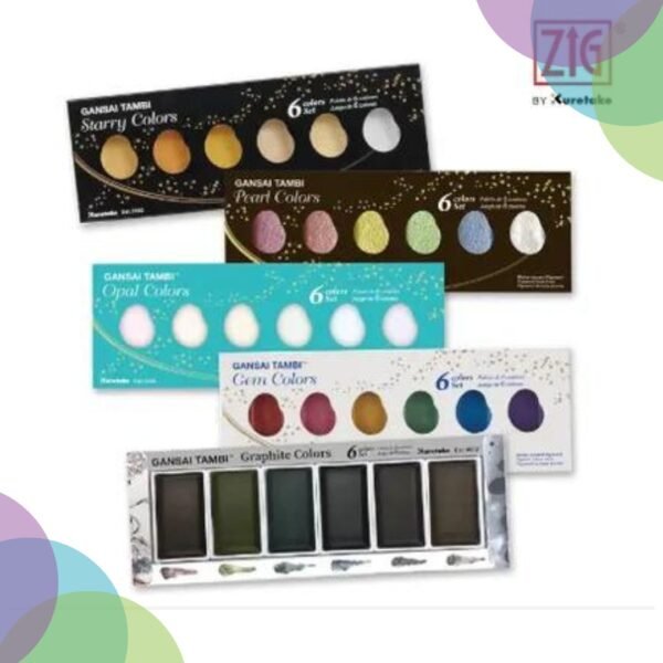 Zig Kuretake Gansai Tambi Watercolour Set Of 6