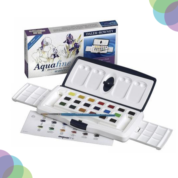 Daler-Rowney Aquafine 20 Half Pan Plastic Box Set Daler Rowney Aquafine 20 Half Pan Plastic Box Set