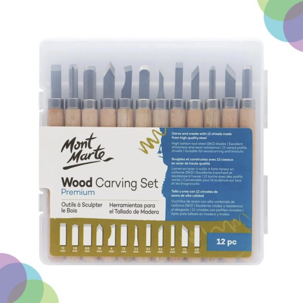 Mont Marte Wood Carving Set 12 Mont Marte Wood Carving Set 12