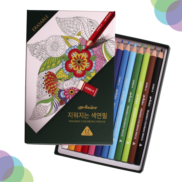 Dong-A  Ador Erasable Color Pencil Set Of 12