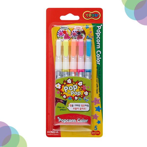 Dong-A Toru Popcorn Colour Crayons Set Of 5