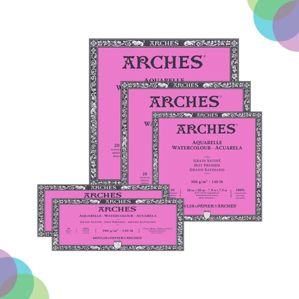 Arches Watercolour Pads Hot Press Pad 300Gsm