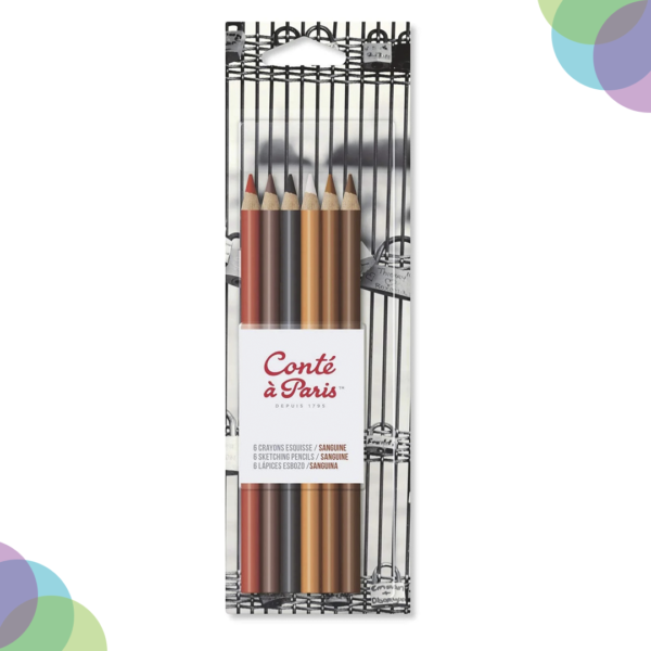 Conte A Paris Sanguine Sketching Pencils Set Of 6