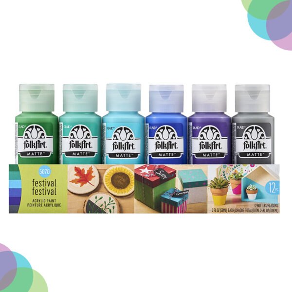 FolkArt Acrylic Colours Value Paint Set Festival Set of 12 (5070)