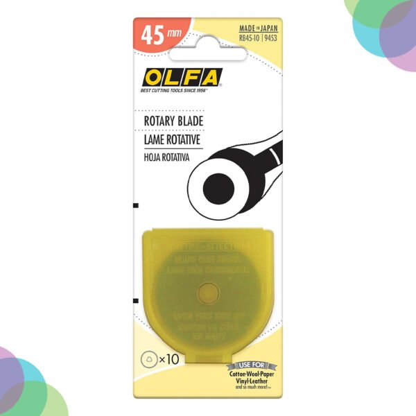 Olfa Rotary Cutter Blade 45mm Pack of 10 (RB45-10)