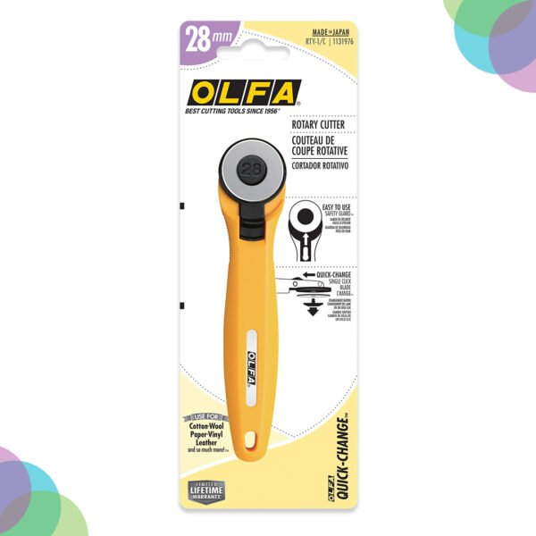 Olfa Rotary Cutter Straight Handle 28mm ( RTY-1C) Olfa Rotary Cutter Straight Handle 28mm RTY 1C