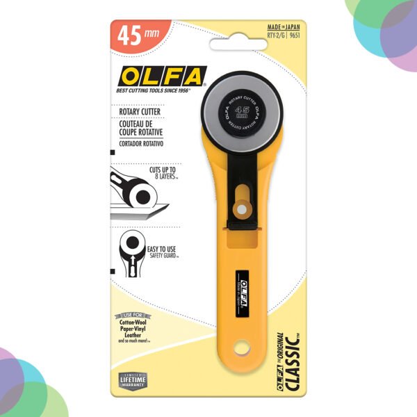 Olfa Rotary Cutter Straight Handle 45mm ( RTY-2/G) Olfa Rotary Cutter Straight Handle 45mm RTY 2G