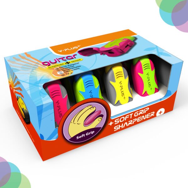 YPLUS Guitar  Sharpner + Earser Neon Colour