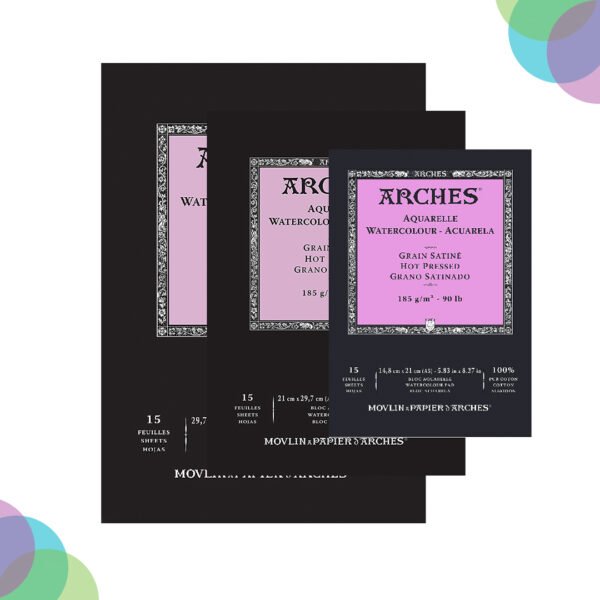 Arches Watercolour Pads Hot Press Pad 185Gsm