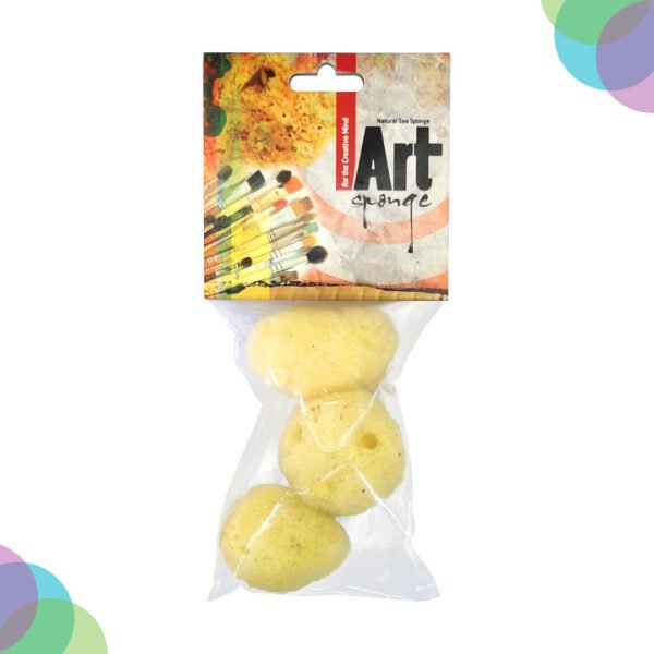 Art Sponge Natural Artist'S Fine Sea Sponges 2.5-3 Inch Pack Of 3