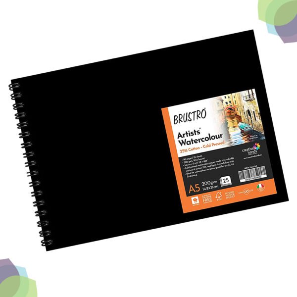 BRUSTRO WaterColour Wiro Journal 200 GSM