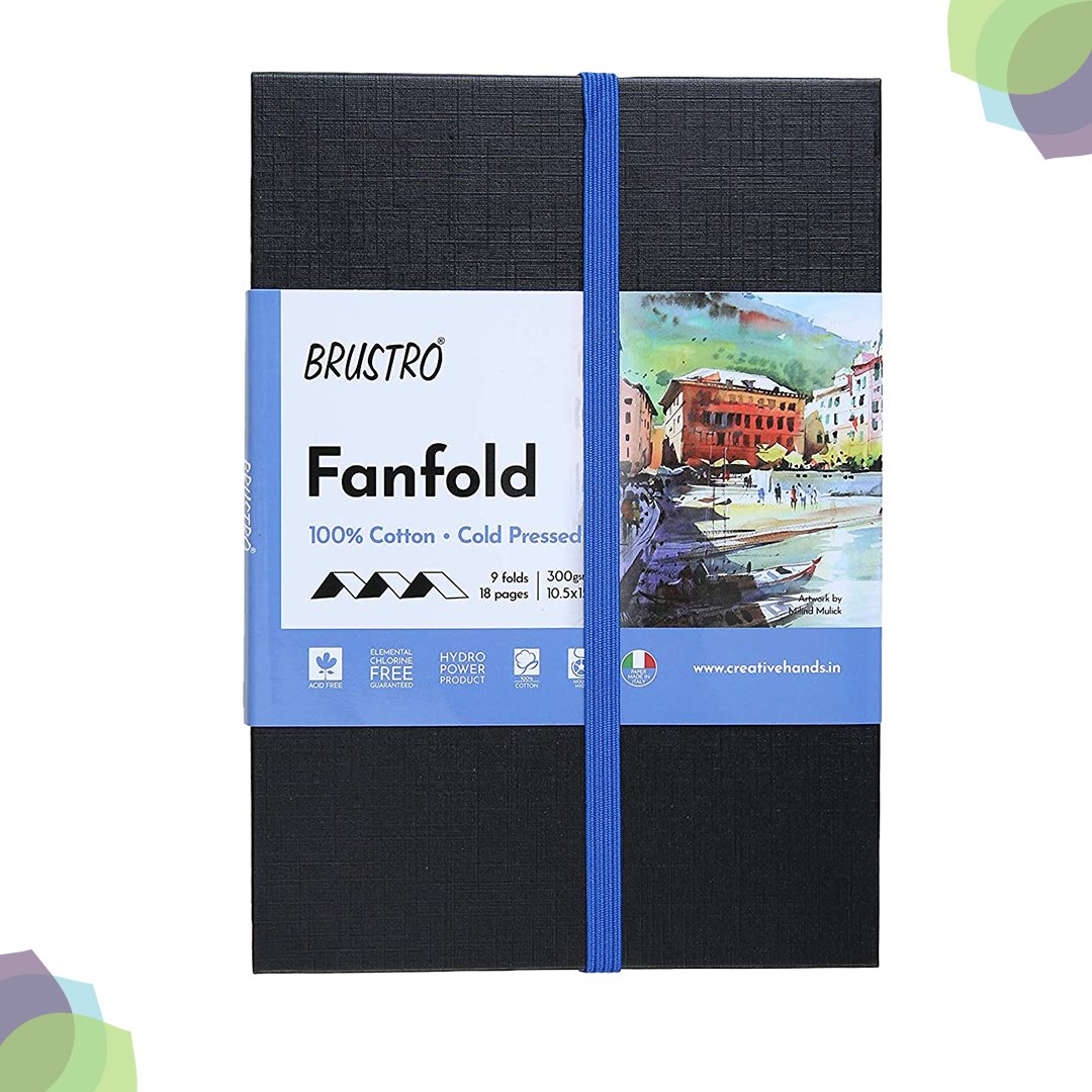 BRUSTRO BRUSTRO Artists' Fanfold Book 100% Cotton 300GSM Pads