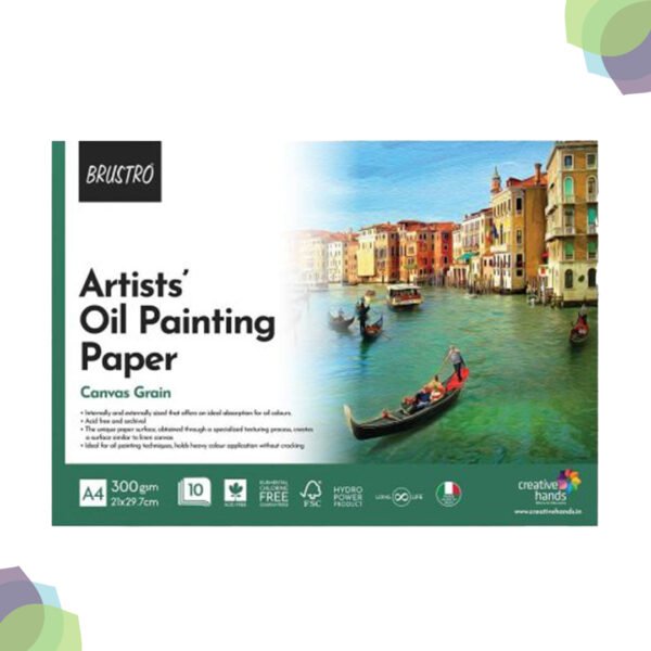 BRUSTRO Artists' Oil Painting Papers Glued Pads 300 GSM