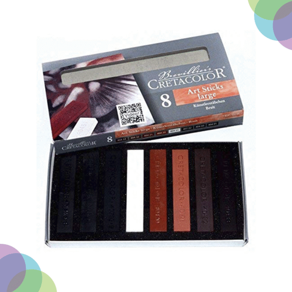 CRETACOLOR Art Sticks Large Assorted Set of 8