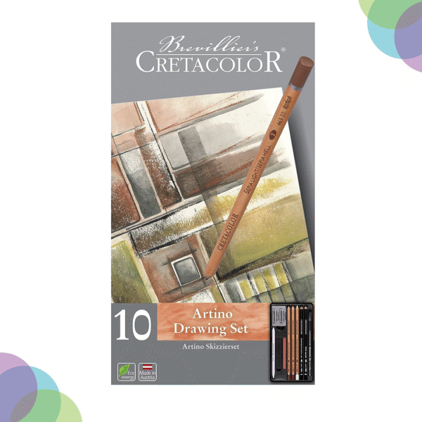 CRETACOLOR Artino Drawing Set Of 10 - Tin Box