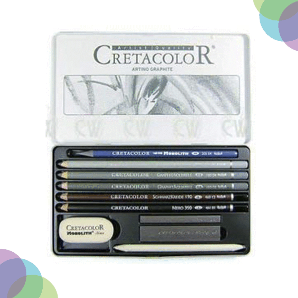 CRETACOLOR Artino Graphite Set of 10 - Tin Box
