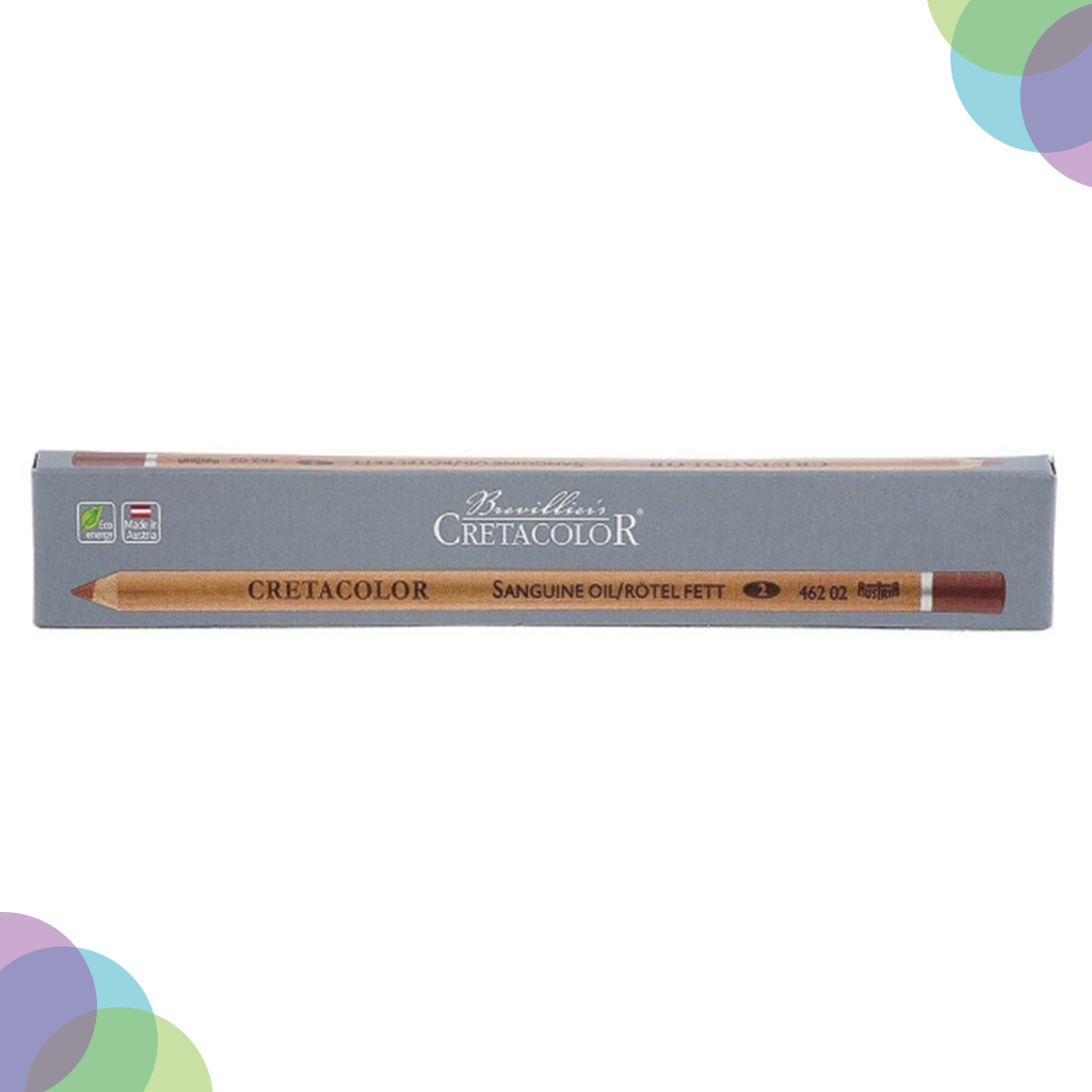 CRETACOLOR Artists' Sanguine Oil Pencils Medium (Pack of 3 Pencils)