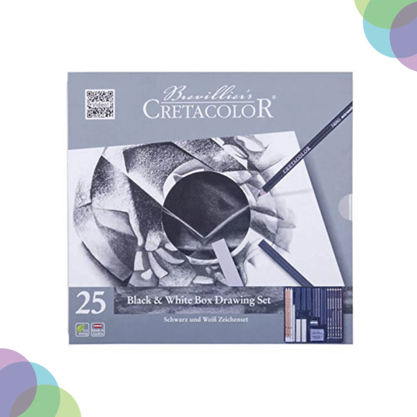 CRETACOLOR Black and White Set of 25 - Tin Box