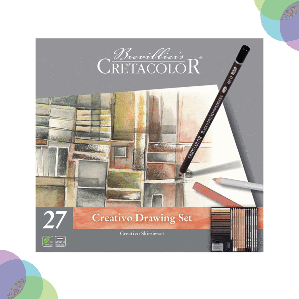 CRETACOLOR Creativo Drawing Set of 27 - Tin Box
