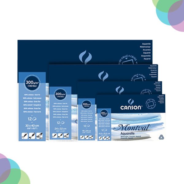 Canson Montval Pads Cold Pressed Glued On 4 Sides