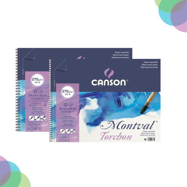 Canson Montval Spiral Bound On Short Side Snowy Grain Pads