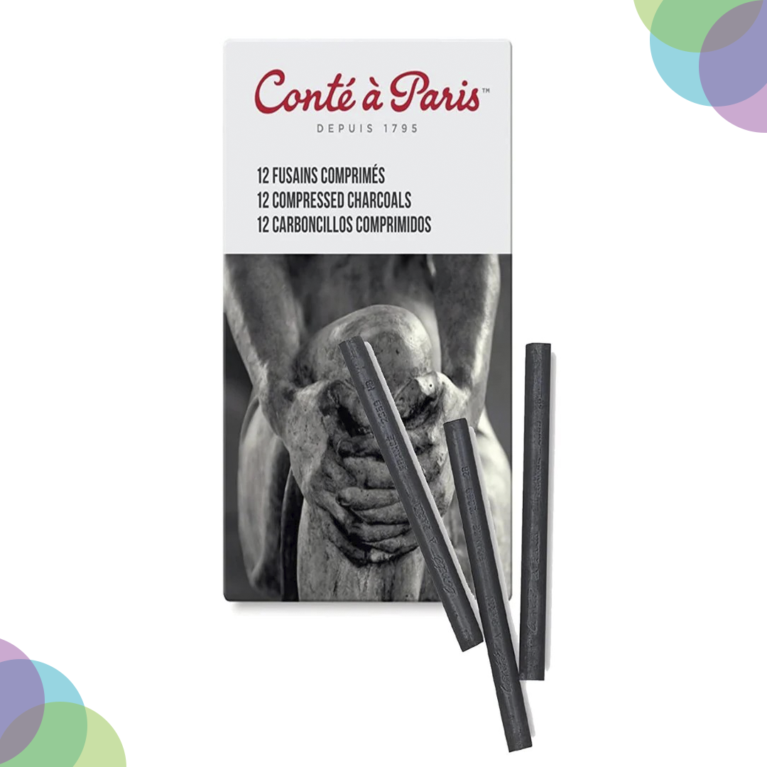 Conte A Paris Compressed Charcoal Set Of 12