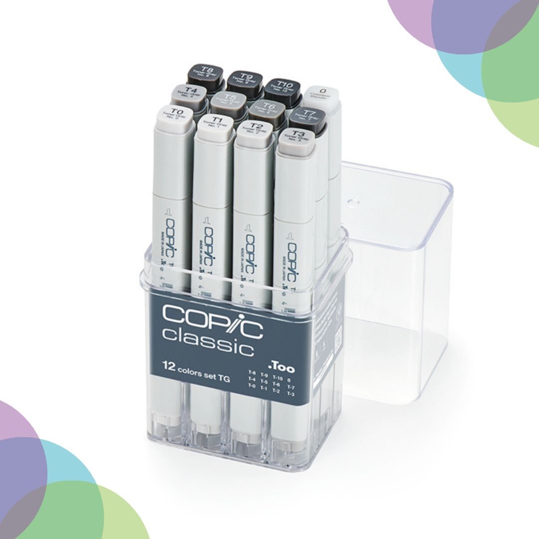 Copic Classic Marker 12 Set Toner Gray Copic Classic Marker 12 Set Toner Gray