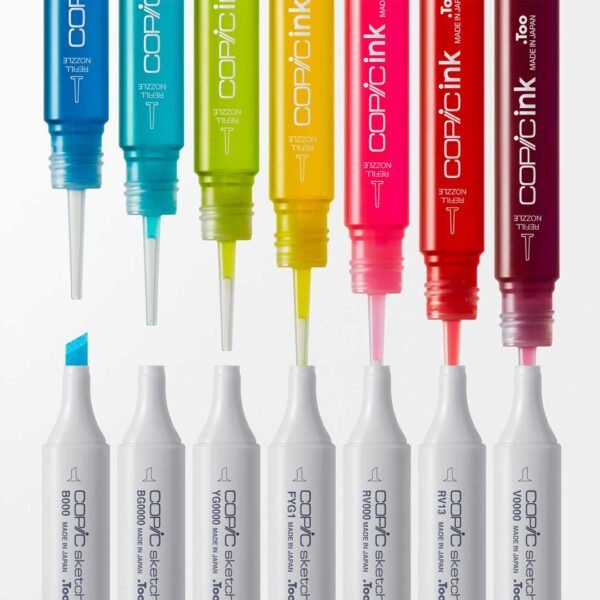 Copic Ink refills with rich, long-lasting colour for markers and creative art