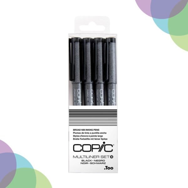 Copic Multiliner Black 4Pc Set B Broad