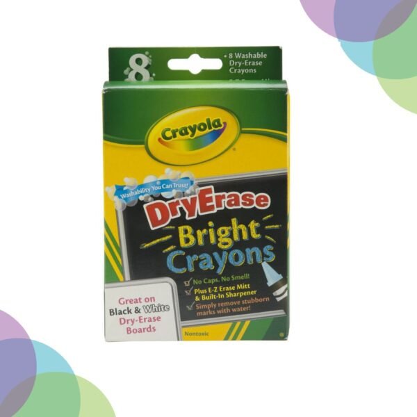 Crayola Dry Erase Washable Crayons Bright Colours Set of 8
