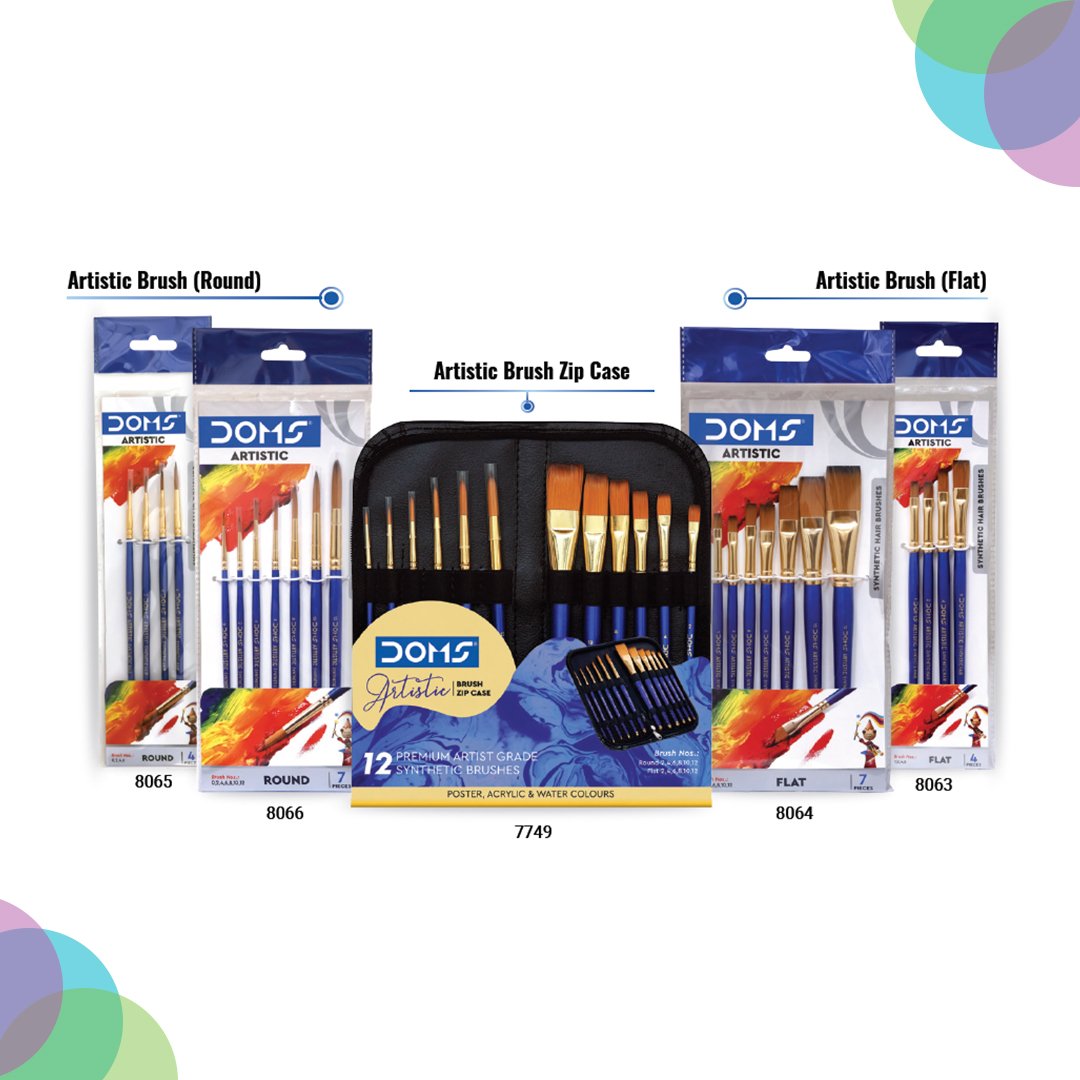 DOMS Synthetic Hair Brushes Sets