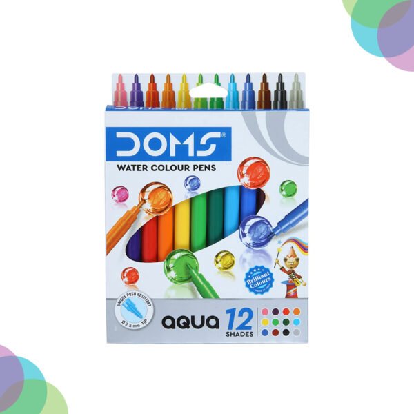 DOMS Water Colour Pen Set of 12 (Jumbo)