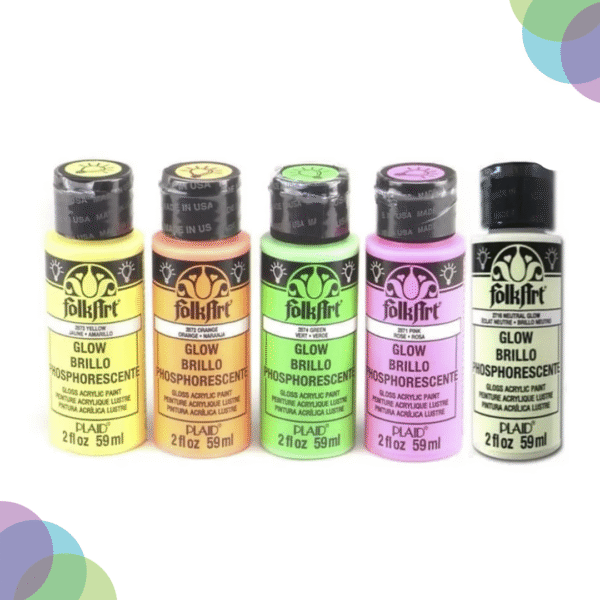 FolkArt Glow In The Dark Paint 59Ml Set Of 6