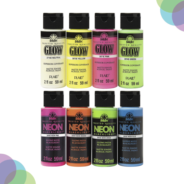 FolkArt Neon & Glowin The Dark 59ml Set of 8