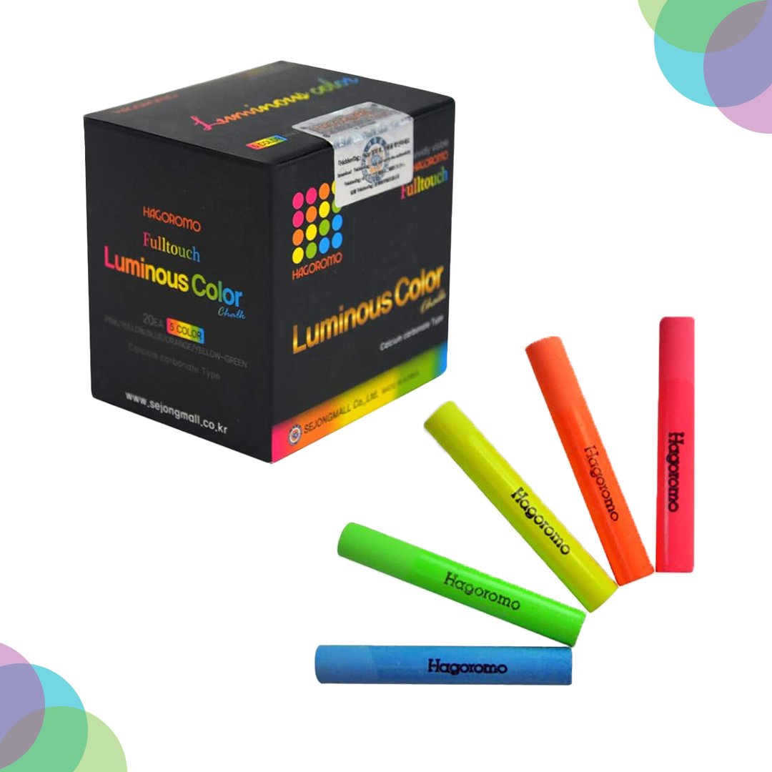 HAGOROMO Fulltouch Luminous Chalk 5 colours Set of 20