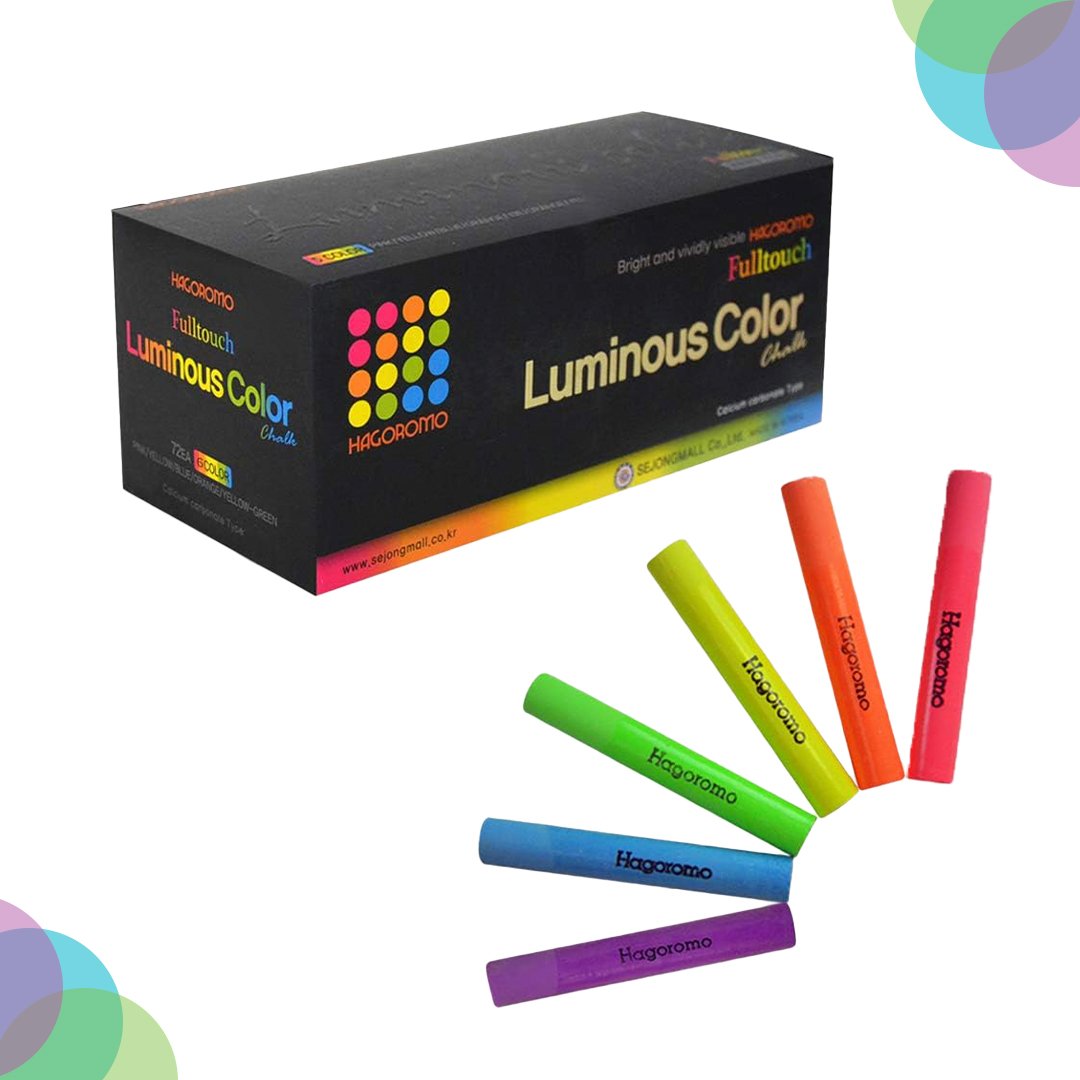 HAGOROMO Fulltouch Luminous Chalk 6 colours Set of 72