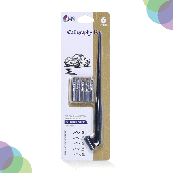 HS Oblique Calligraphy Dip Pen Set With 5 Nibs