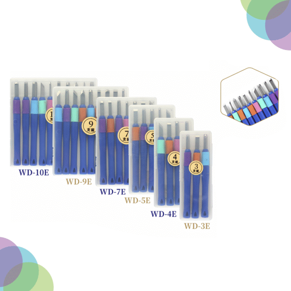 HS Rubber Grip Wood Carving Set Of 5