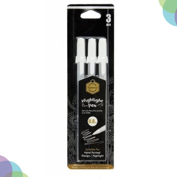 Keep Smiling Gel Pen White Set of 3