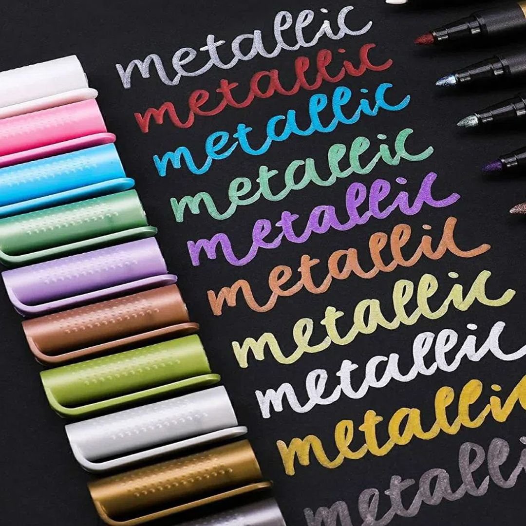 Keep Smiling Metallic Color Pen Set 10 - Image 4