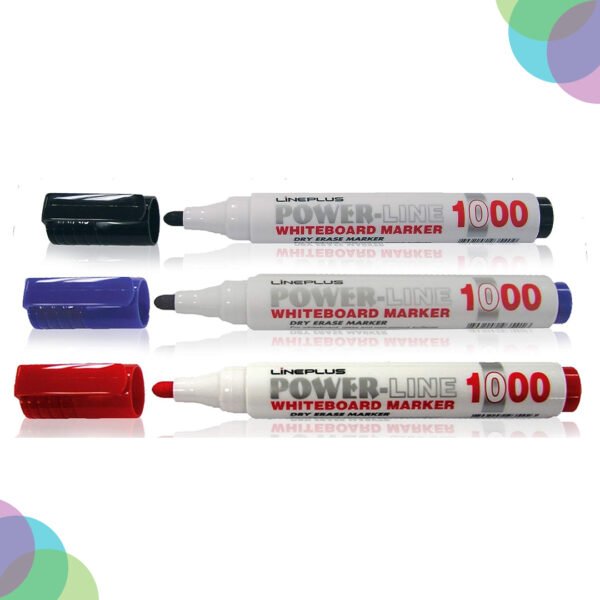 Lineplus White Board Marker Set Of 4 Pcs 1000B