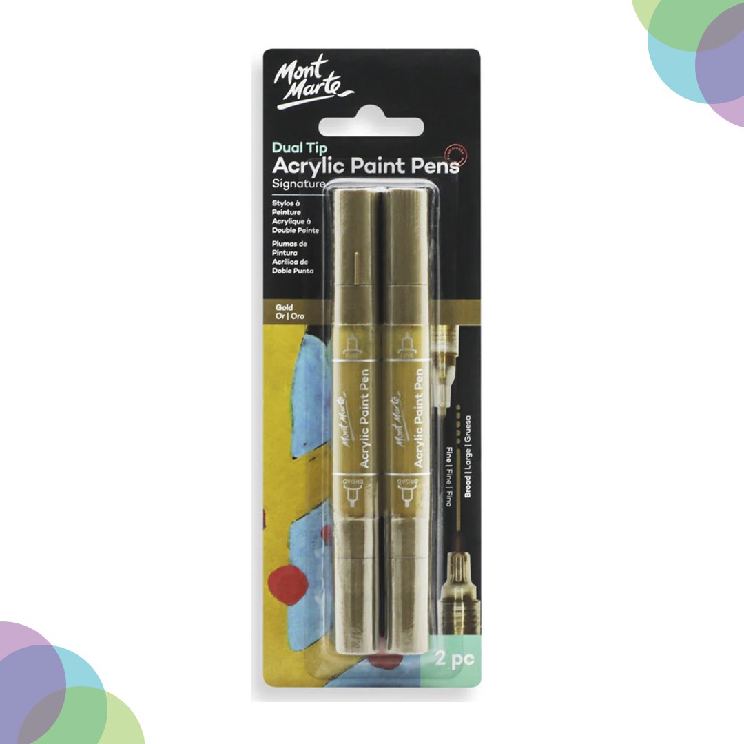 Mont Marte Acrylic Paint Pens Dual Tip Sets