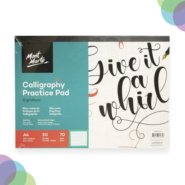 Mont Marte Calligraphy Practice Pad A4 50 sheet