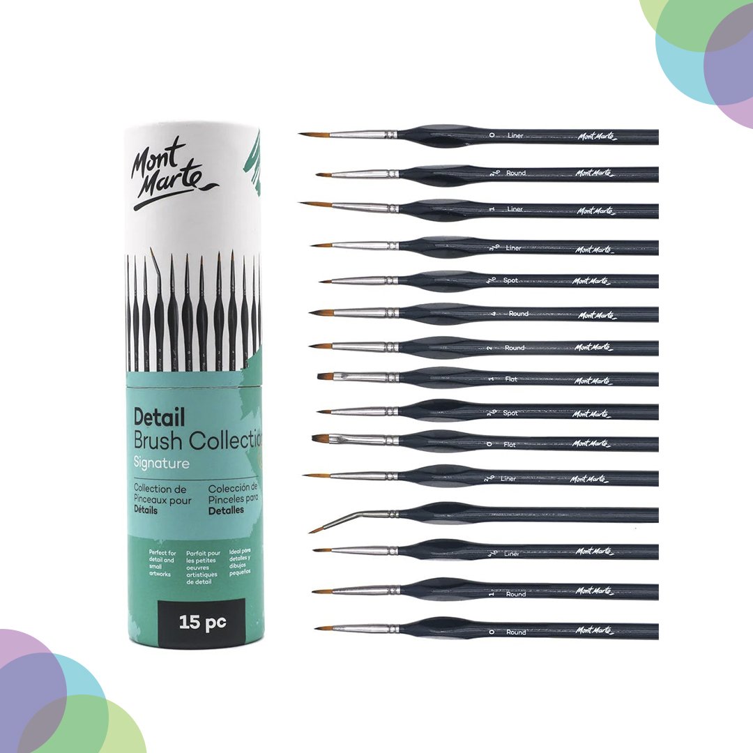 Mont Marte Detail Brush Collection 15Pc