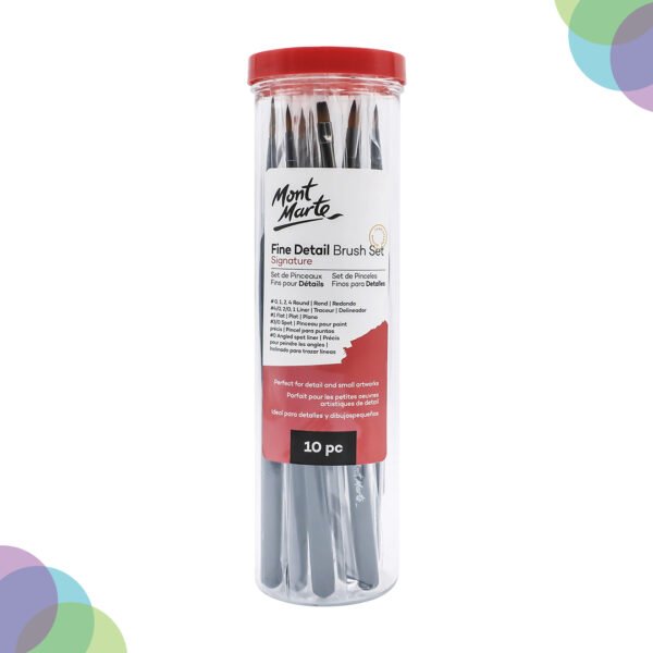 Mont Marte Fine Detail Brush Set 10Pc