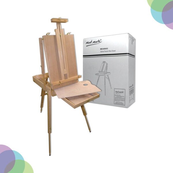 Mont Marte French Box Easel Extra Large Beech