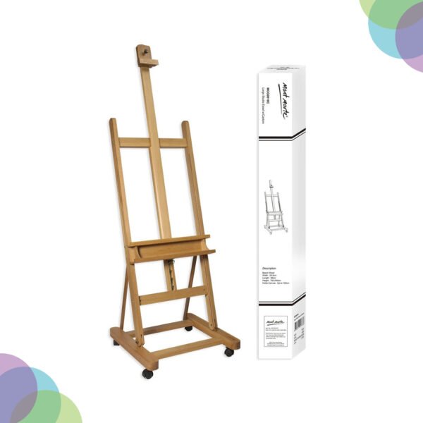 Mont Marte Large Studio Easel w/castors Beech Wood