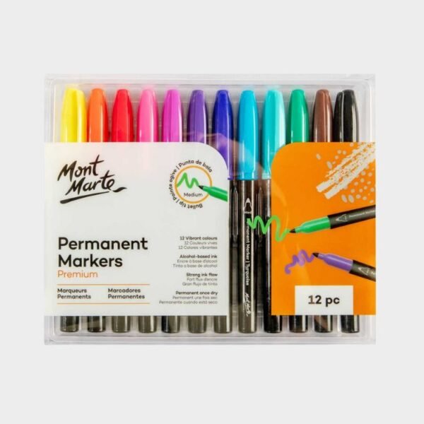 Mont Marte Permanent Markers 12pc
