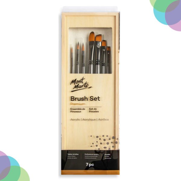 Mont Marte Premium Acrylic Brush Set of 7
