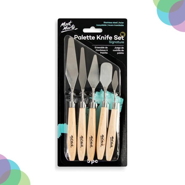 Mont Marte  Stainless Palette Knife Set 5pc